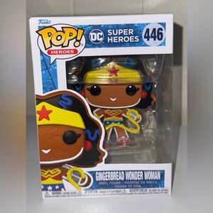 Funko Pop Gingerbread Wonder Woman with Red and Blue Accents